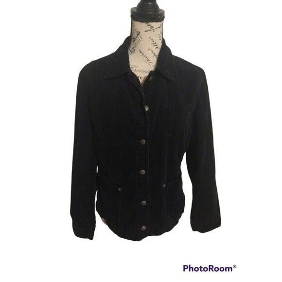 Chico's Black size one corduroy jacket - Picture 1 of 8